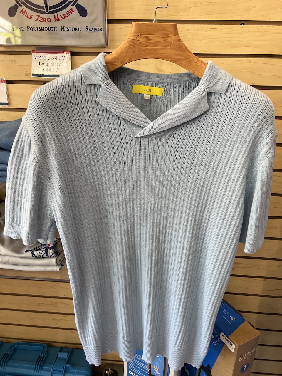 Men's Pale Blue Knit Polo